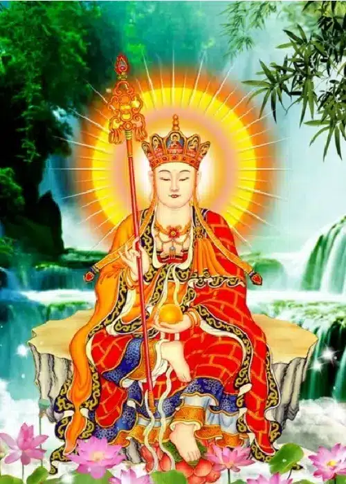 Ksitigarbha Bodhisattva mantra is often recited by Buddhists to pray for the souls of the dead