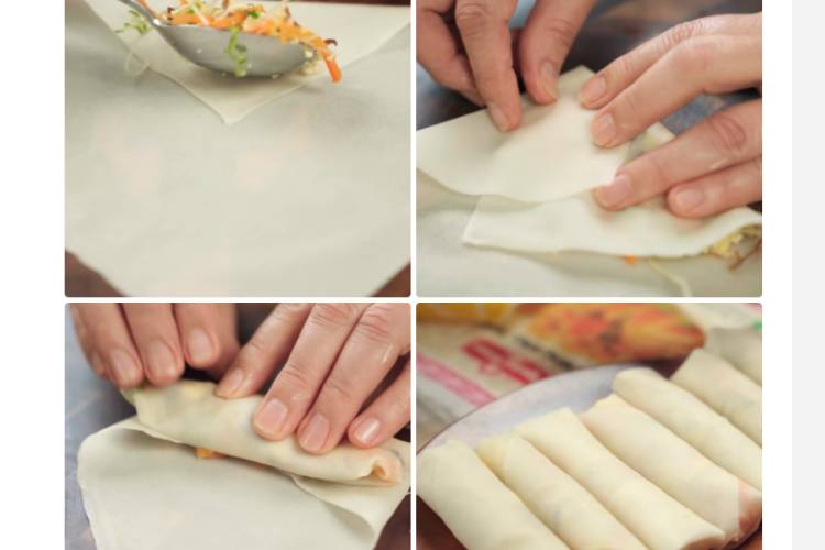 Roll spring rolls evenly so as not to tear