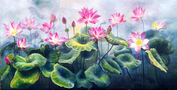 Lotus flowers are used in feng shui to enhance awareness and inner peace
