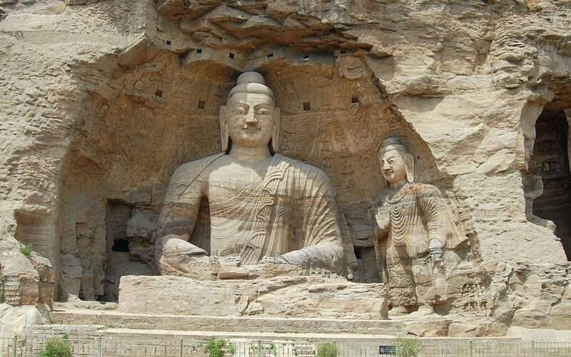 The Buddha statue in the Yungang Caves, China