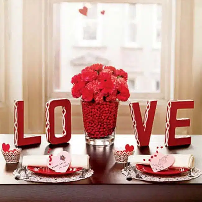 Placing love symbols in the love area of the house helps improve relationships