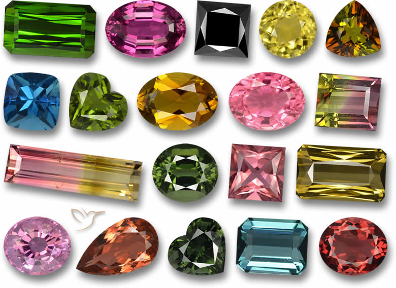 The different colors of Tourmaline
