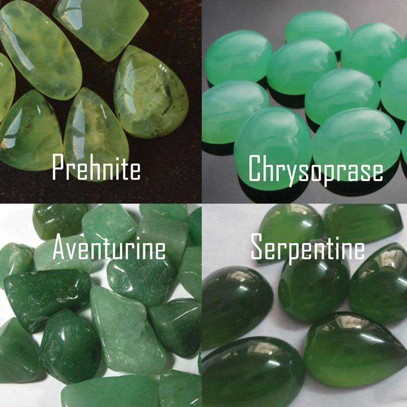 The different colors of jade stone