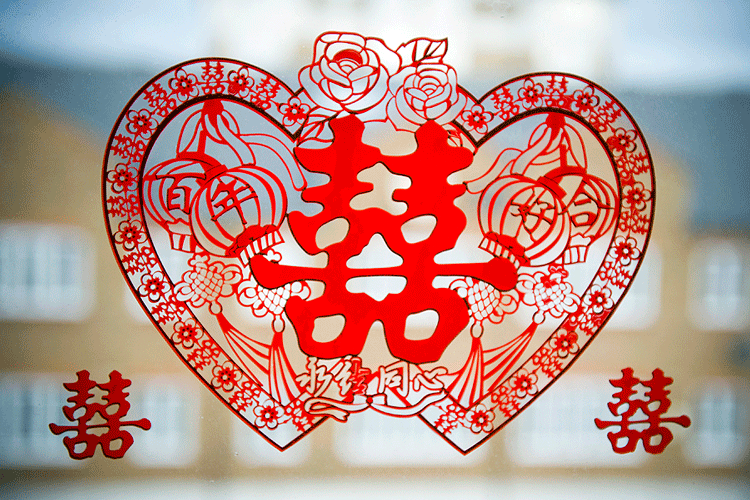 Double happiness symbol is a Chinese good luck charms used in Feng Shui