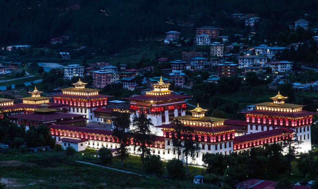 Tashichho Dzong is one of the famous Buddhist temples in Bhutan