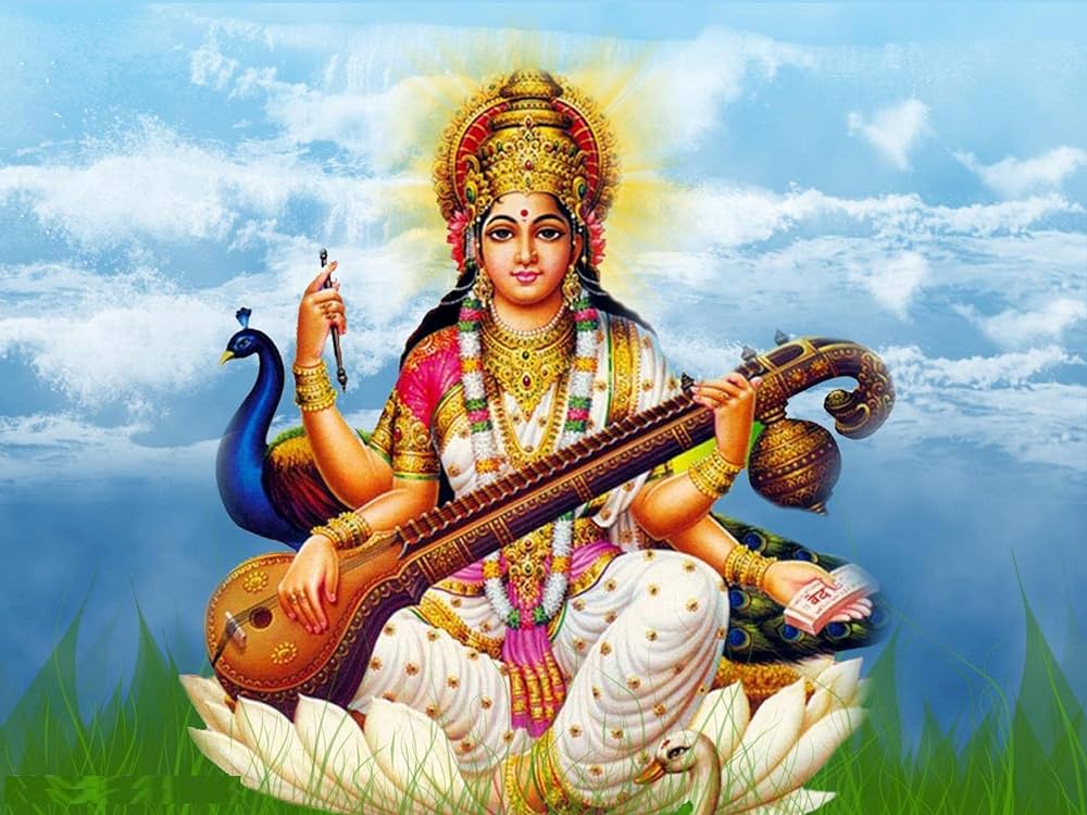 Saraswati is one of the most important gods in Hinduism